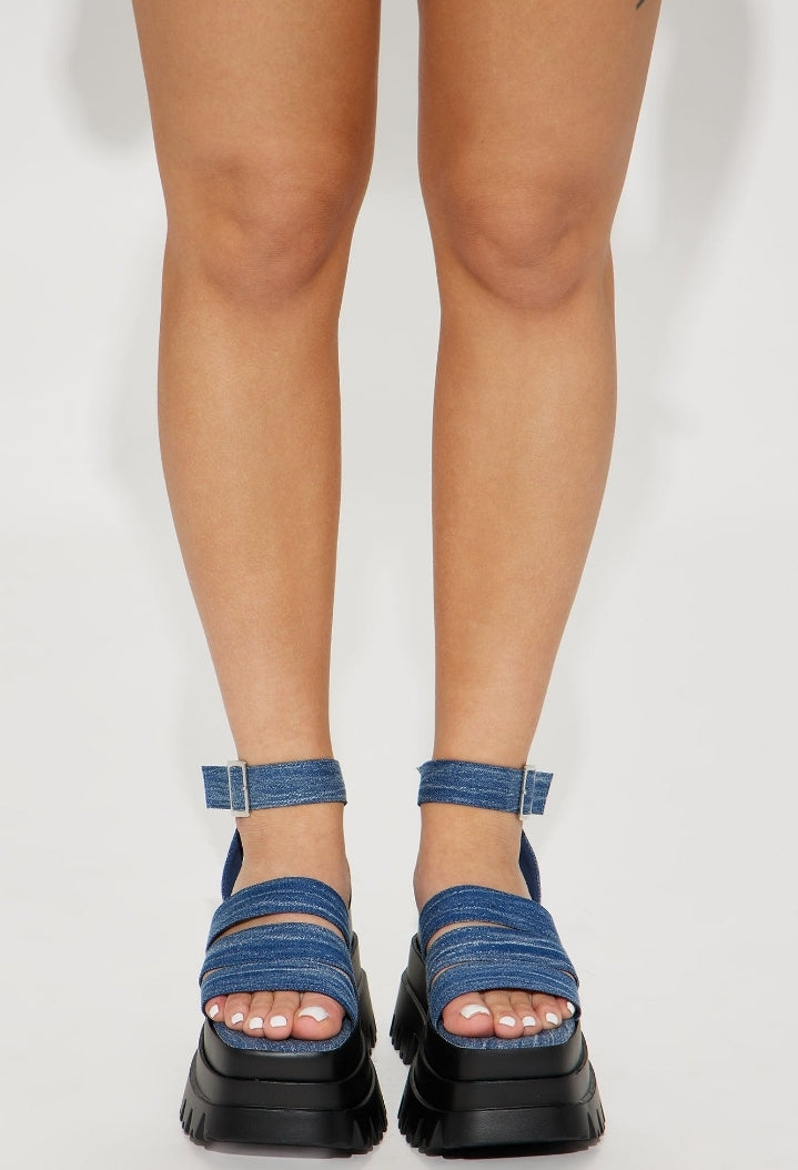 Denim sandals