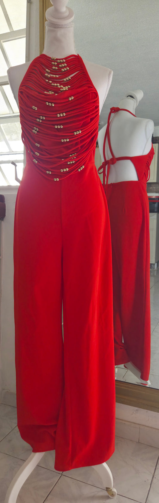 Glam Red Jumpsuit