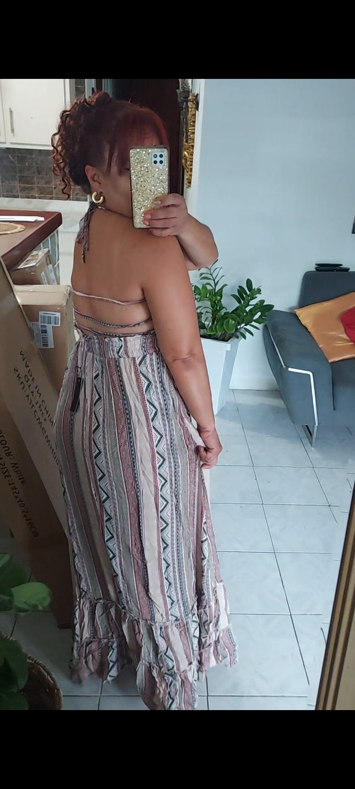 Coffe Maxi dress