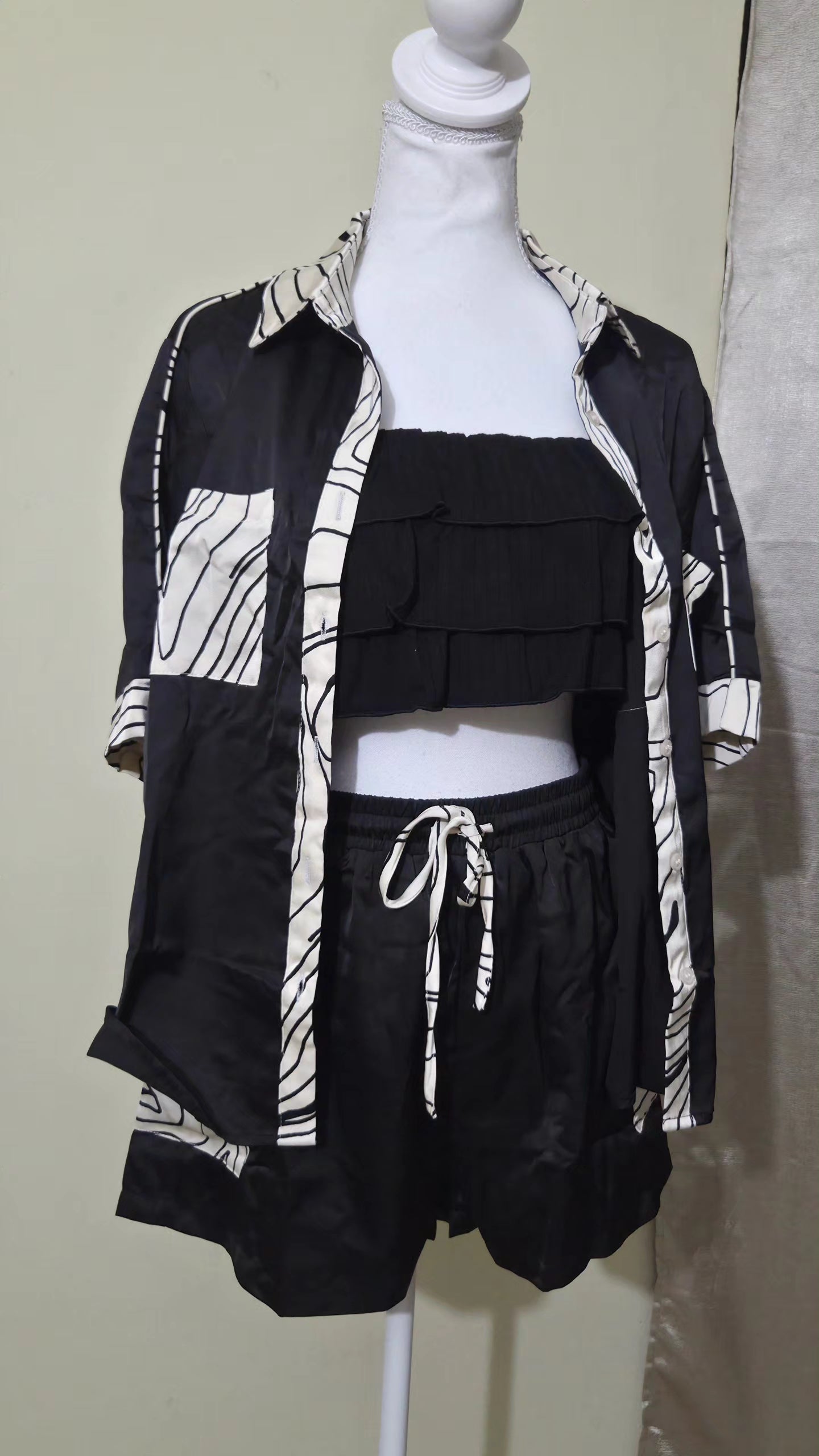 Two Tone satin set