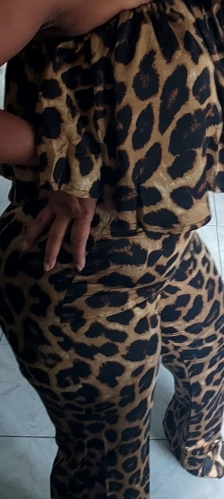 Animal Print Jumpsuit (strapless)