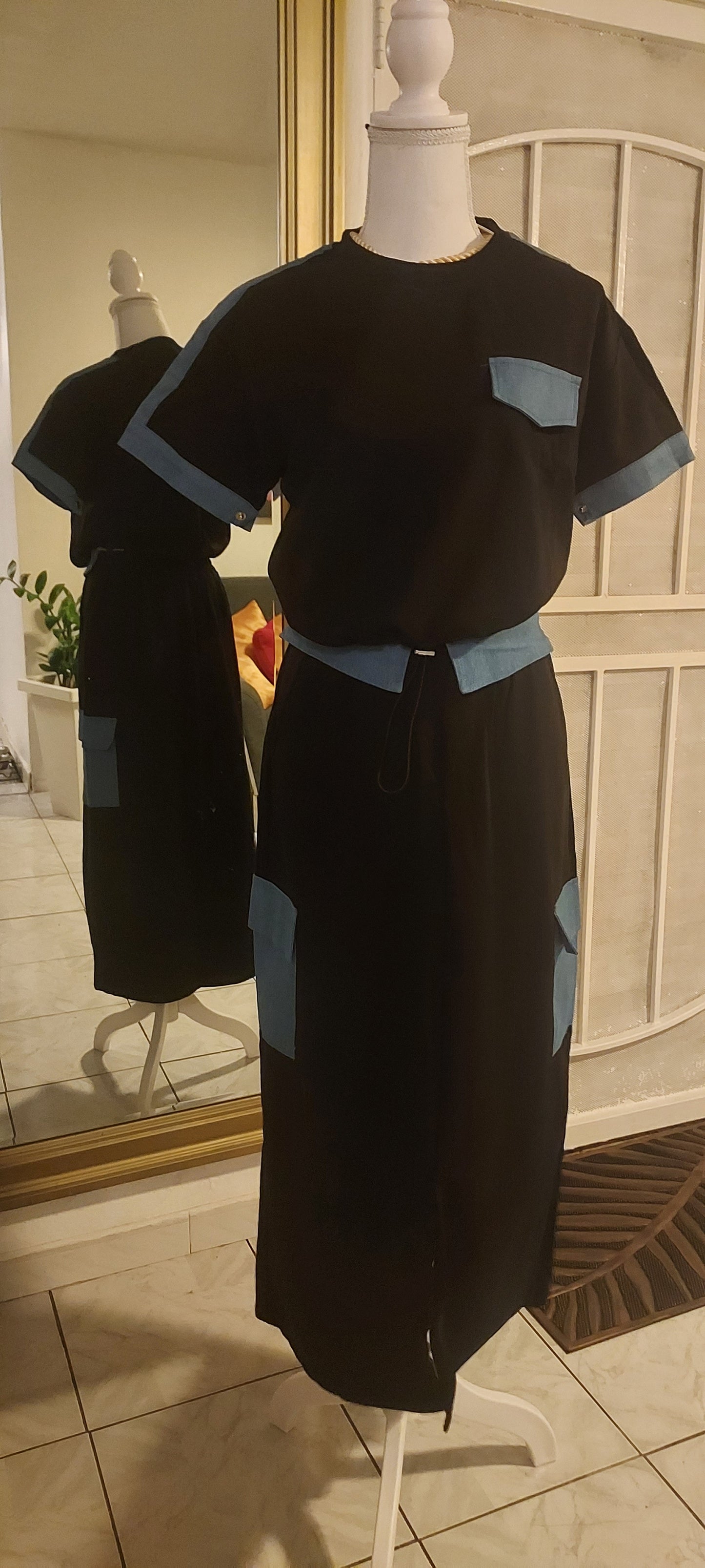Denim skirt set