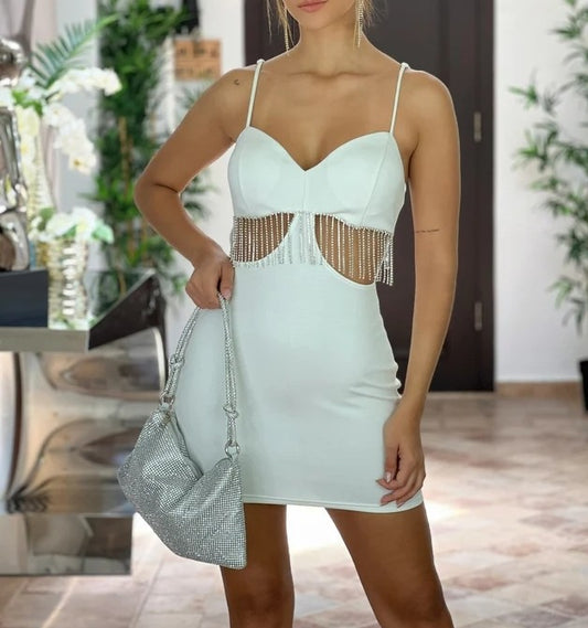 Glam White dress