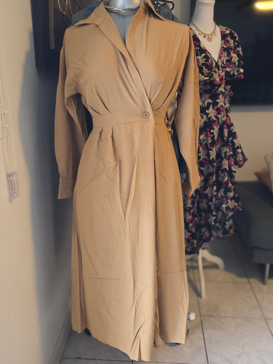 Camel maxi dress