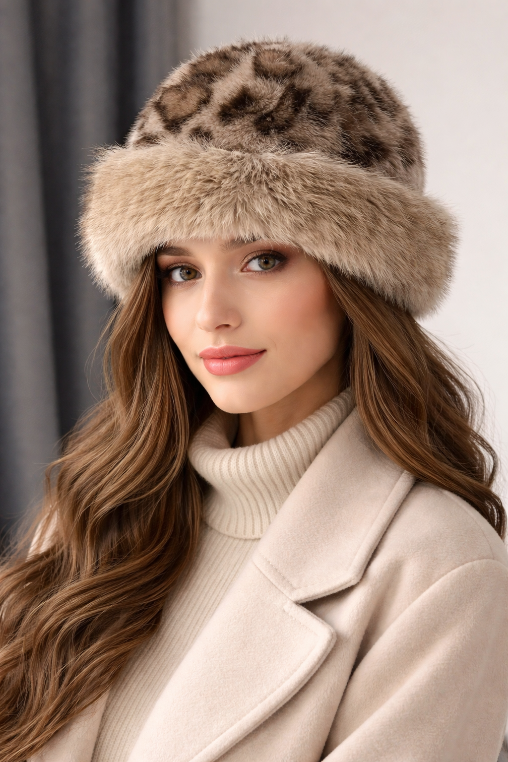 Animal print gorro