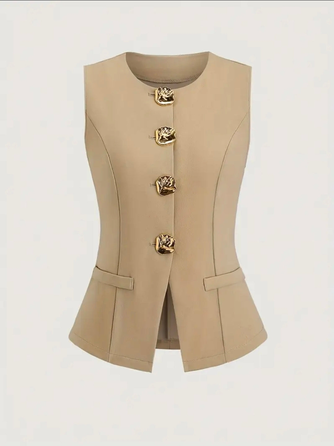 Cream Gold Vest