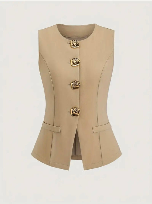 Cream Gold Vest