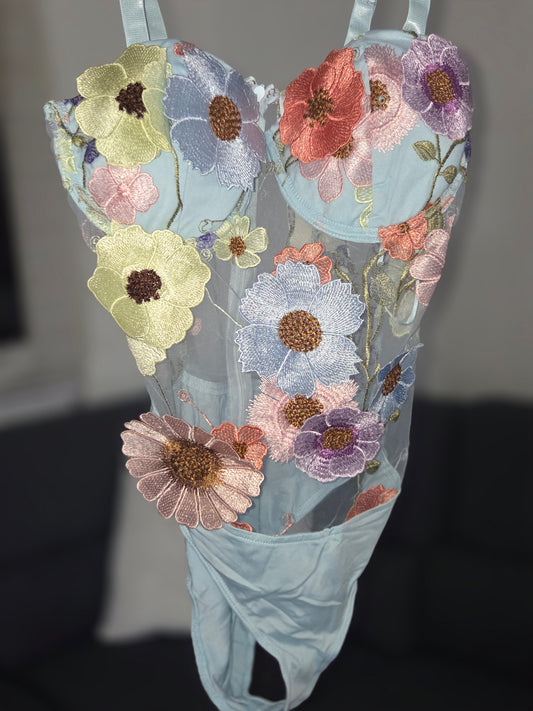 Flower bodysuit