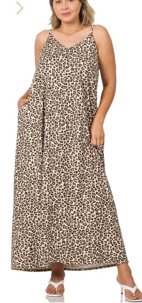 LEOPARD MAXI DRESS (TALLA PLUS)